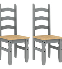Essstühle 2 Stk. Corona Grau 42x47x107 cm Massivholz Kiefer
