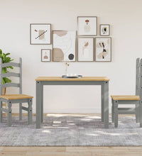 Essstühle 2 Stk. Corona Grau 42x47x107 cm Massivholz Kiefer