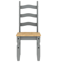 Essstühle 2 Stk. Corona Grau 42x47x107 cm Massivholz Kiefer