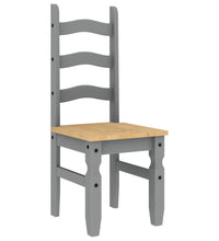 Essstühle 2 Stk. Corona Grau 42x47x107 cm Massivholz Kiefer