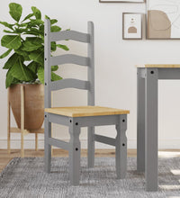 Essstühle 2 Stk. Corona Grau 42x47x107 cm Massivholz Kiefer