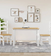 Essstühle 2 Stk. Corona Weiß 42x47x107 cm Massivholz Kiefer