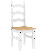 Essstühle 2 Stk. Corona Weiß 42x47x107 cm Massivholz Kiefer