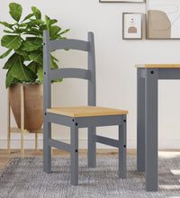 Essstühle 2 Stk. Grau 40x46x99 cm Massivholz Kiefer