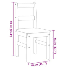 Essstühle 2 Stk. Panama Grau 40x46x90 cm Massivholz Kiefer