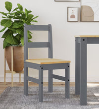 Essstühle 2 Stk. Panama Grau 40x46x90 cm Massivholz Kiefer