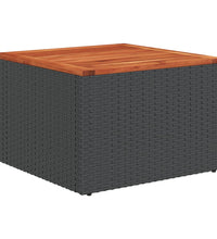 4-tlg. Garten-Sofagarnitur mit Kissen Schwarz Poly Rattan