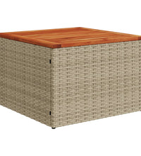 4-tlg. Garten-Sofagarnitur mit Kissen Beige Poly Rattan