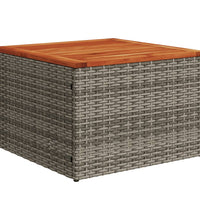 4-tlg. Garten-Sofagarnitur mit Kissen Grau Poly Rattan