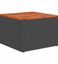 7-tlg. Garten-Sofagarnitur mit Kissen Schwarz Poly Rattan