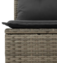 11-tlg. Garten-Sofagarnitur mit Kissen Schwarz Poly Rattan