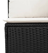 13-tlg. Garten-Sofagarnitur mit Kissen Schwarz Poly Rattan