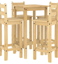 5-tlg. Bar-Set Massivholz Kiefer