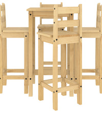 5-tlg. Bar-Set Massivholz Kiefer