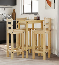 5-tlg. Bar-Set Massivholz Kiefer