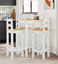 5-tlg. Bar-Set Weiß Massivholz Kiefer