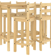 5-tlg. Bar-Set Massivholz Kiefer