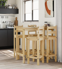 5-tlg. Bar-Set Massivholz Kiefer