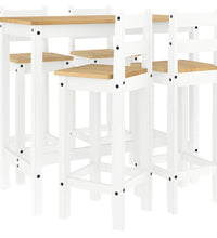 5-tlg. Bar-Set Weiß Massivholz Kiefer