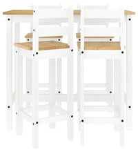 5-tlg. Bar-Set Weiß Massivholz Kiefer