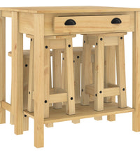 5-tlg. Bar-Set Massivholz Kiefer
