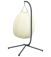 Hängesessel Ei-Design mit Ständer Beige Stoff und Stahl