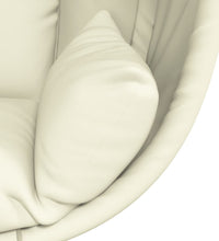Hängesessel Ei-Design mit Ständer Beige Stoff und Stahl