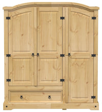 Kleiderschrank Corona 151,5x52x170 cm Massivholz Kiefer