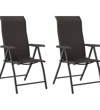 Gartenstühle 2 Stk. Klappbar Schwarz Kaffeebraun Poly Rattan