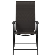 Gartenstühle 2 Stk. Klappbar Schwarz Kaffeebraun Poly Rattan