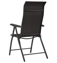 Gartenstühle 2 Stk. Klappbar Schwarz Kaffeebraun Poly Rattan