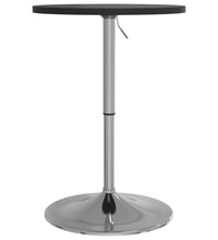 Bartisch Schwarz 50x50x90 cm Holzwerkstoff Verchromter Stahl