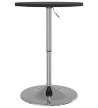 Bartisch Schwarz 50x50x90 cm Holzwerkstoff Verchromter Stahl
