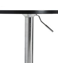 Bartisch Schwarz 50x50x90 cm Holzwerkstoff Verchromter Stahl