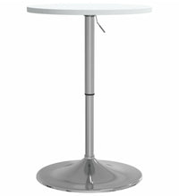 Bartisch Weiß 50x50x90 cm Holzwerkstoff Verchromter Stahl
