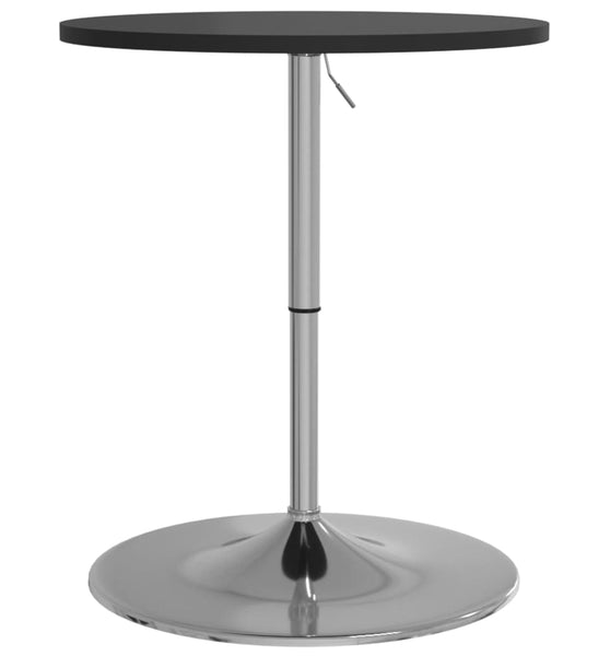 Bartisch Schwarz 60x60x90 cm Holzwerkstoff Verchromter Stahl