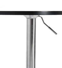 Bartisch Schwarz 60x60x90 cm Holzwerkstoff Verchromter Stahl