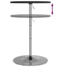 Bartisch Schwarz 60x60x90 cm Holzwerkstoff Verchromter Stahl