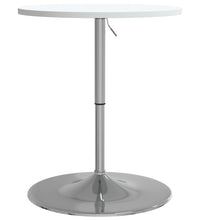 Bartisch Weiß 60x60x90 cm Holzwerkstoff Verchromter Stahl