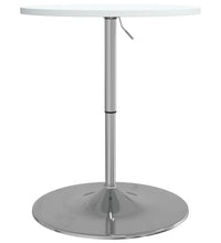 Bartisch Weiß 60x60x90 cm Holzwerkstoff Verchromter Stahl