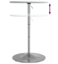 Bartisch Weiß 60x60x90 cm Holzwerkstoff Verchromter Stahl
