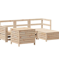 5-tlg. Garten-Sofagarnitur Massivholz Kiefer