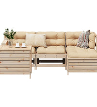 5-tlg. Garten-Sofagarnitur Massivholz Kiefer