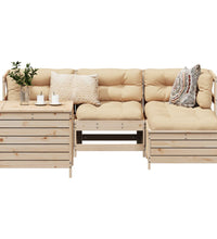 5-tlg. Garten-Sofagarnitur Massivholz Kiefer