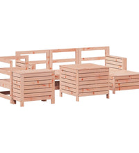 7-tlg. Garten-Sofagarnitur Massivholz Douglasie