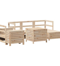 7-tlg. Garten-Sofagarnitur Massivholz Kiefer