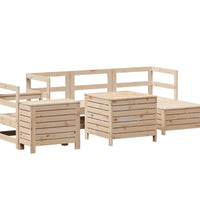 7-tlg. Garten-Sofagarnitur Massivholz Kiefer