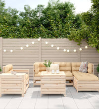 7-tlg. Garten-Sofagarnitur Massivholz Kiefer