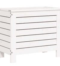 7-tlg. Garten-Sofagarnitur Weiß Massivholz Kiefer