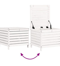 7-tlg. Garten-Sofagarnitur Weiß Massivholz Kiefer